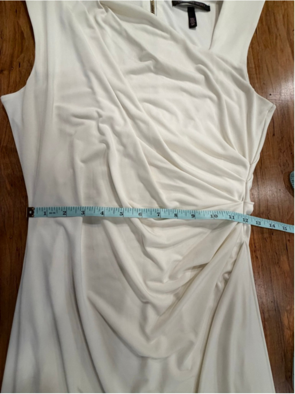 Victoria’s Secret White Asymmetrical Ruched Cocktail Dress Sophisticated Sp - Picture 11 of 13